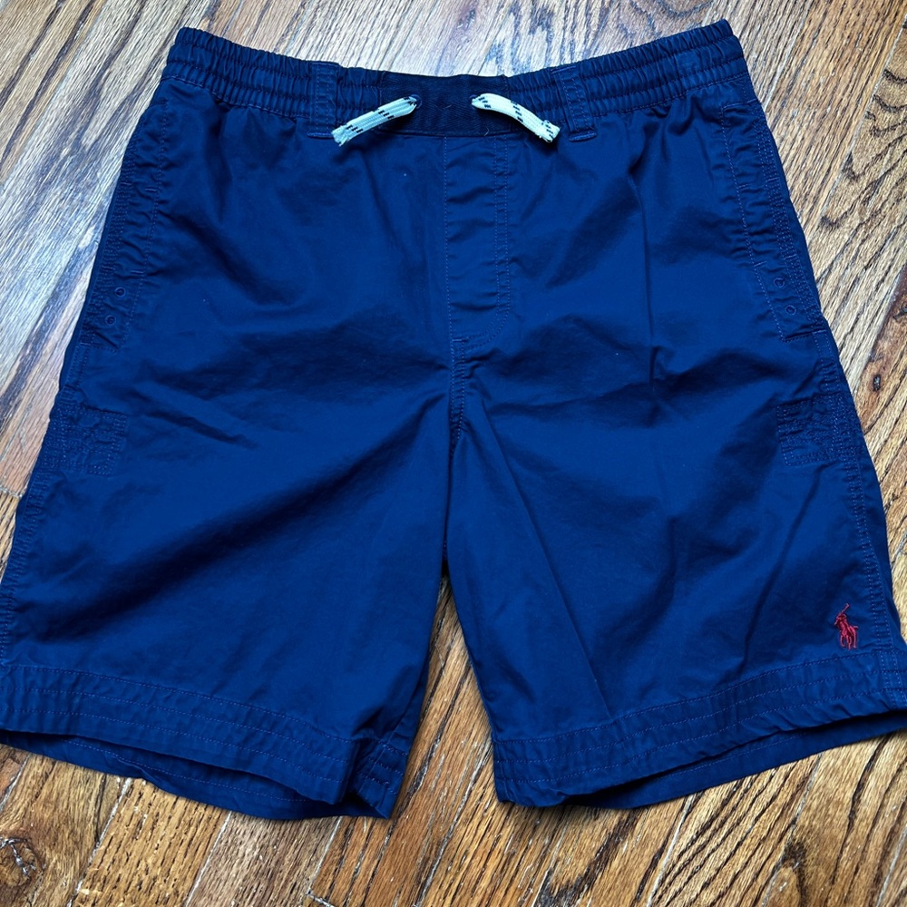 Polo Ralph Lauren Boys Navy Parachute Rugby Twill Shorts  | Size L 14-16